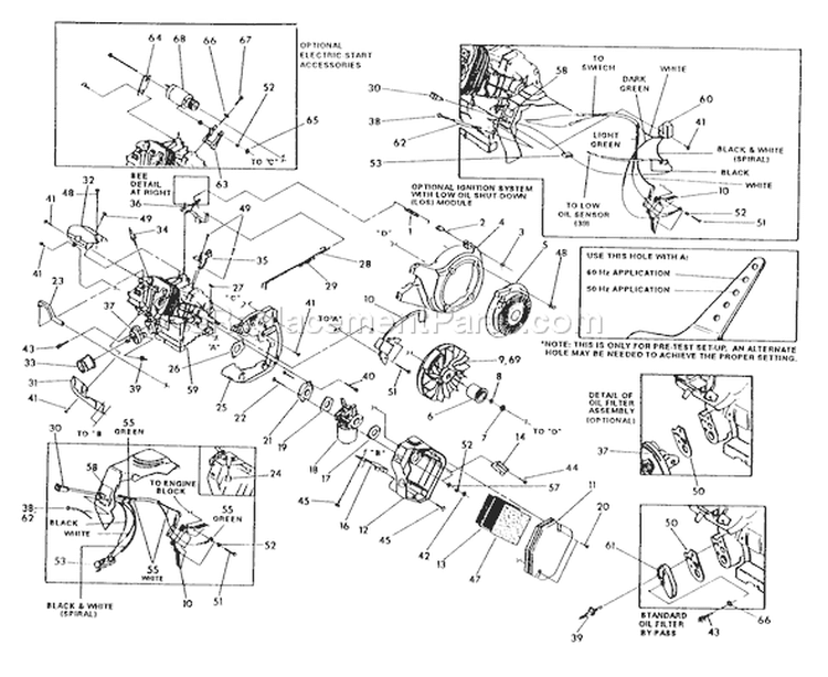 Page B Diagram and Parts List for 0606-0  Briggs and Stratton Pressure Washer